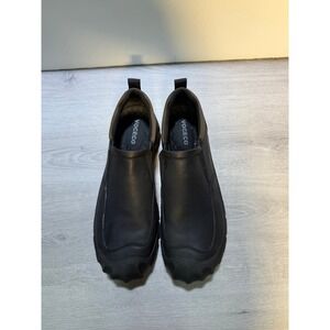 Mens Leather Slip On Hiking Outdoor Waterproof Causal Loafers Work Walking Shoes